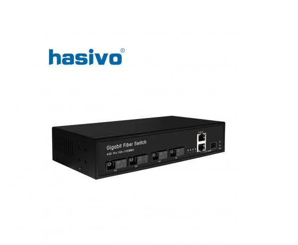Switch Fiber Gigabit Hasivo F1200-4GX-2GC