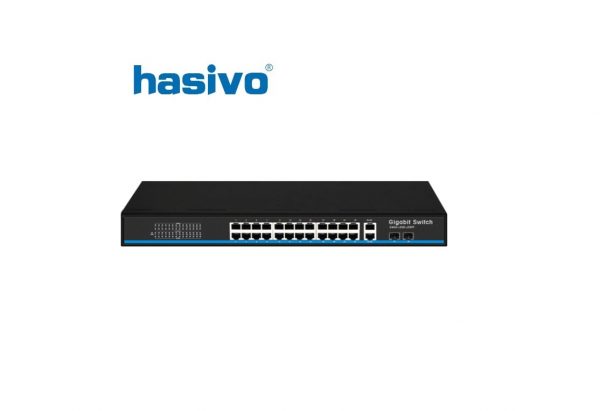 Switch Fiber Gigabit Hasivo S2800-24G-2TS
