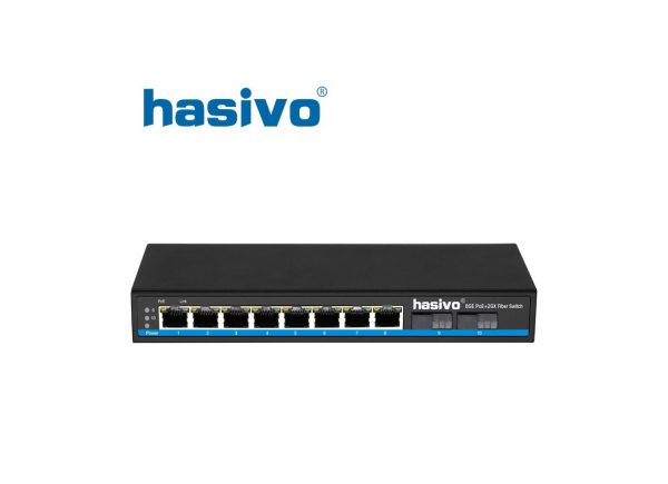 Unmanaged Switch Gigabit PoE HASIVO S1100P-8G-2GX