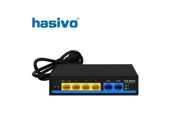 Unmanaged Switch PoE HASIVO S600P-4F-2F-SE
